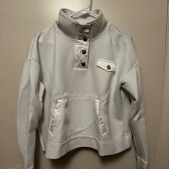 Women's White Button-Up Sweater - Picture 1 of 1